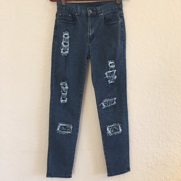 Diane Gilman Lyric Dk Blue Skinny Jean Sz 4 - Picture 2 of 8